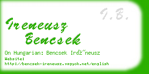 ireneusz bencsek business card
